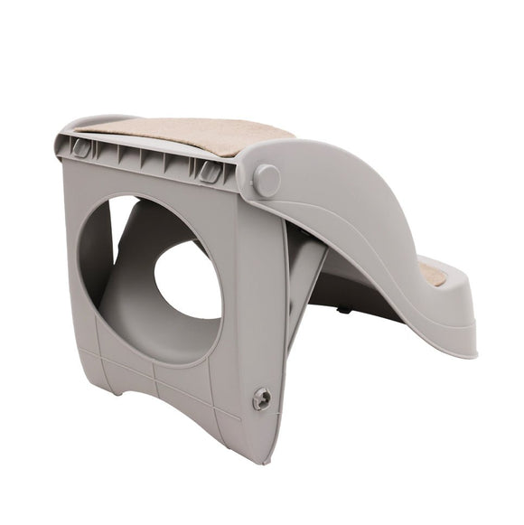 Furtastic Foldable Pet Stairs In Grey - 38cm Dog Ladder Cat Ramp - RnR Galore
