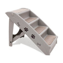 Furtastic Foldable Pet Stairs in Grey - 50cm Dog Ladder Cat Ramp with Non - Slip Mat for Indoor and Outdoor Use - RnR Galore