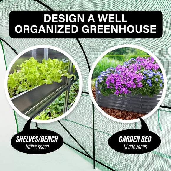 Garden Greenhouse Walk - In Shed 3.5x2x2M PE Apex - RnR Galore