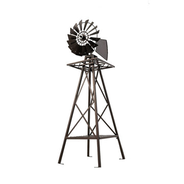 Garden Windmill 160cm Metal Ornaments Outdoor Decor Ornamental Wind Mill - RnR Galore