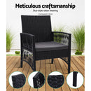 Gardeon 2PC Outdoor Dining Chairs Patio Furniture Wicker Lounge Chair Garden - RnR Galore