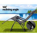 Gardeon 2PC Zero Gravity Chair Folding Outdoor Recliner Adjustable Sun Lounge Camping Beige - RnR Galore