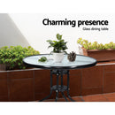 Gardeon 3PC Bistro Set Outdoor Furniture Rattan Table Chairs Cushion Patio Garden Lyra - RnR Galore