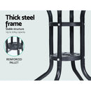 Gardeon 3PC Bistro Set Outdoor Furniture Rattan Table Chairs Cushion Patio Garden Lyra - RnR Galore