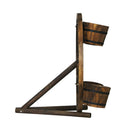 Gardeon Garden Decor Plant Stand Outdoor Ornament Wooden Wagon Wheel 80cm - RnR Galore