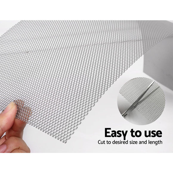 Gardeon Gutter Guard Aluminium Mesh 60M 100x20cm Silver - RnR Galore