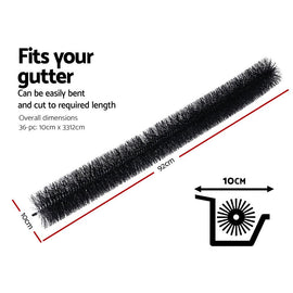 Gardeon Gutter Guard Brush 32M 92X10cm 36PCS - RnR Galore