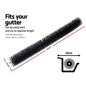 Gardeon Gutter Guard Brush 32M 92X10cm 36PCS - RnR Galore