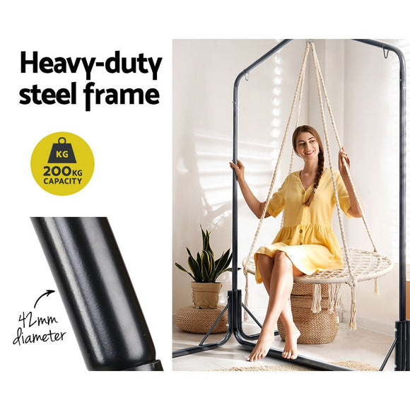 Gardeon Hammock Chair with Stand Nest Web Outdoor Swing 100cm - RnR Galore