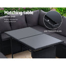 Gardeon Outdoor Furniture Dining Setting Sofa Set Lounge Wicker 8 Seater Black - RnR Galore