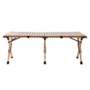 Gardeon Outdoor Furniture Wooden Egg Roll Picnic Table Camping Desk 120CM - RnR Galore