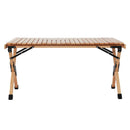 Gardeon Outdoor Furniture Wooden Egg Roll Picnic Table Camping Desk 90CM - RnR Galore