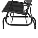 Gardeon Outdoor Garden Bench Seat Swing Glider Rocking 2 Seater Patio Furniture Black - RnR Galore