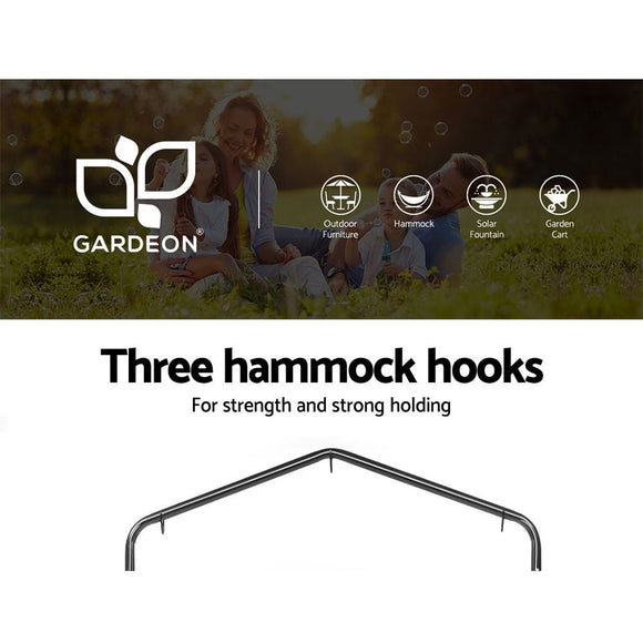 Gardeon Outdoor Hammock Chair with Stand Swing Hanging Hammock with Pillow Grey - RnR Galore