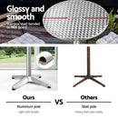 Gardeon Set of 2 Outdoor Bar Table Aluminium Round 70/110CM - RnR Galore