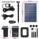 Gardeon Solar Pond Pump Submersible Fountain with Battery Kit LED Lights 5.2FT - RnR Galore