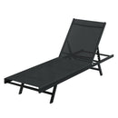 Gardeon Sun Lounge Outdoor Lounger Steel Beach Chair Patio Furniture Black - RnR Galore