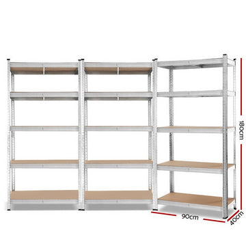 Giants 3x1.8M Warehouse Shelving Rack Racking Garage Metal Storage Shelves - RnR Galore