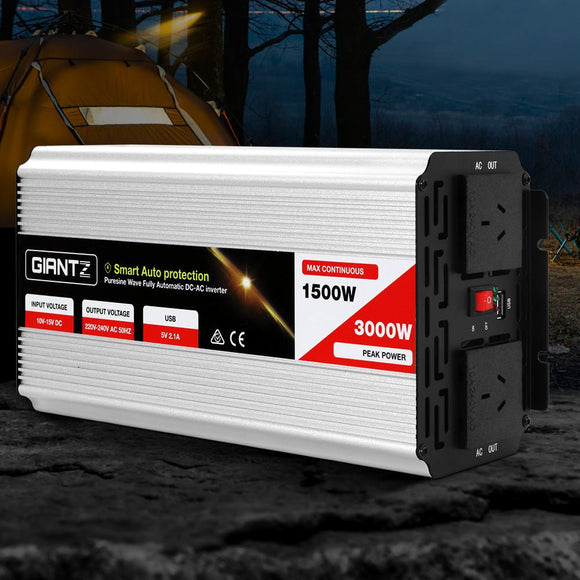 Giantz 1500W Puresine Wave DC - AC Power Inverter - RnR Galore