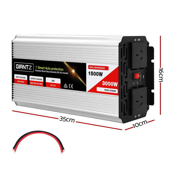 Giantz 1500W Puresine Wave DC - AC Power Inverter - RnR Galore