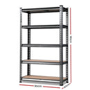 Giantz 1.8M Garage Shelving Warehouse Rack Pallet Racking Storage Shelf Charcoal - RnR Galore