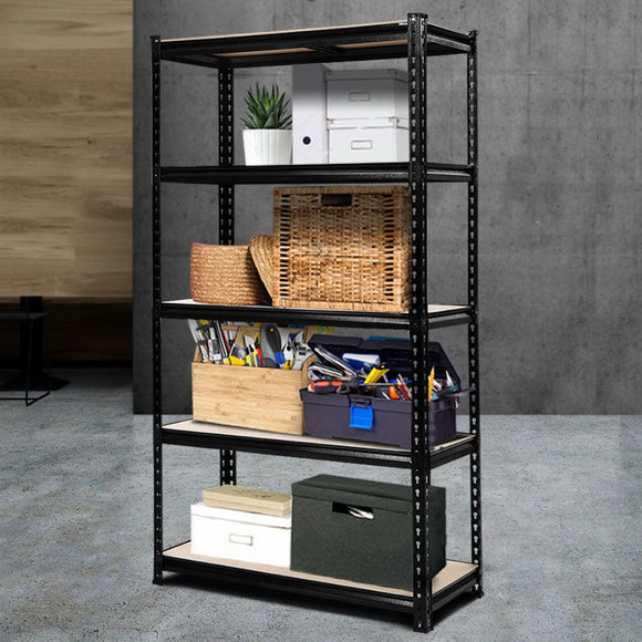 Giantz 1.8M Garage Shelving Warehouse Rack Pallet Racking Storage Shelve Black - RnR Galore