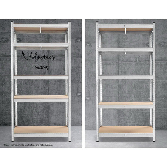 Giantz 2x1.8M Garage Shelving Warehouse Rack Pallet Racking Storage Shelf Silver - RnR Galore