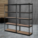 Giantz 2x1.8M Garage Shelving Warehouse Rack Pallet Racking Storage Shelve Black - RnR Galore