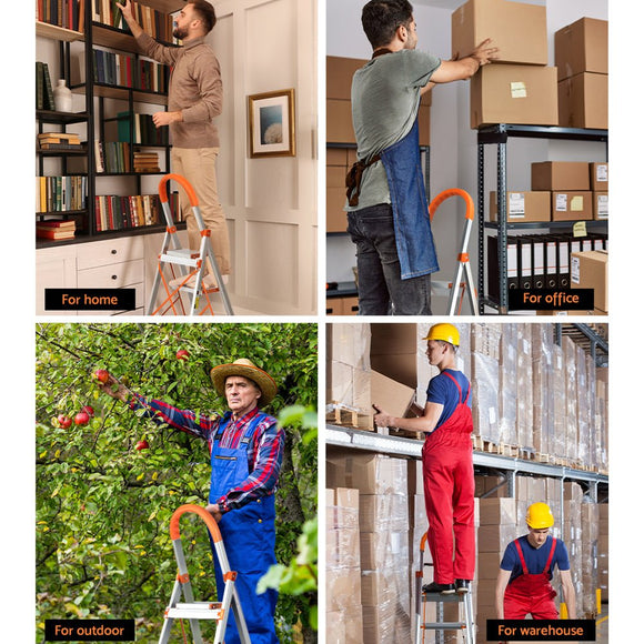 Giantz 3 Step Ladder Multi - Purpose Folding Aluminium Light Weight Non Slip Platform - RnR Galore