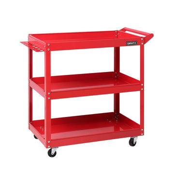Giantz 3 - Tier Tool Cart Trolley Workshop Garage Storage Organizer Red - RnR Galore