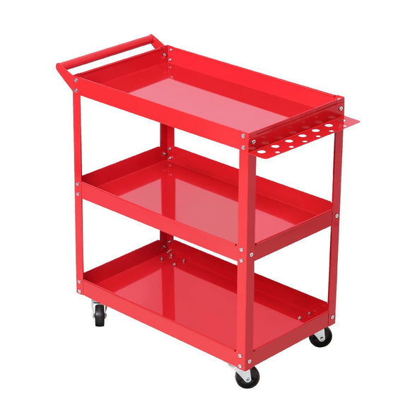 Giantz 3 - Tier Tool Cart Trolley Workshop Garage Storage Organizer Red - RnR Galore