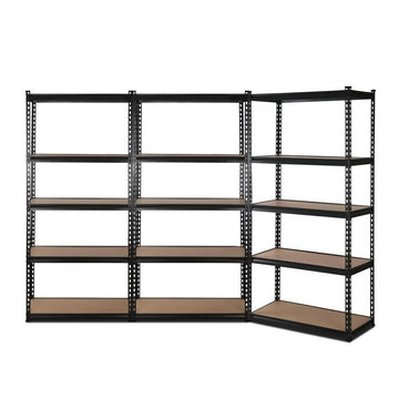Giantz 3x1.8M Garage Shelving Warehouse Rack Pallet Racking Storage Shelve Black - RnR Galore