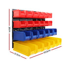 Giantz 48 Storage Bin Rack Wall Mounted Peg Board - RnR Galore
