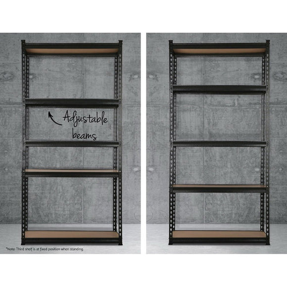 Giantz 4x1.5M Garage Shelving Warehouse Rack Pallet Racking Storage Shelve Black - RnR Galore