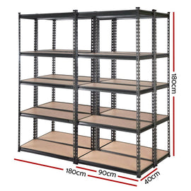 Giantz 4x1.8M Garage Shelving Warehouse Rack Pallet Racking Storage Charcoal - RnR Galore