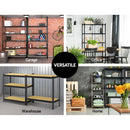 Giantz 5x1.5M Garage Shelving Warehouse Rack Pallet Racking Storage Shelve Black - RnR Galore