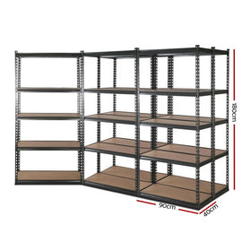 Giantz 5x1.8M Garage Shelving Warehouse Rack Pallet Racking Storage Charcoal - RnR Galore