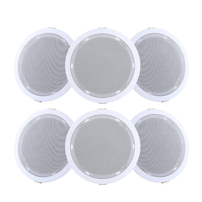 Giantz 6 Inch Ceiling Speakers In Wall Speaker Home Audio Stereos Tweeter 6pcs - RnR Galore