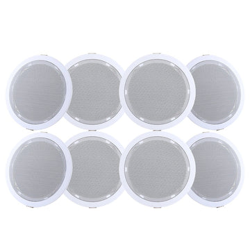 Giantz 6 Inch Ceiling Speakers In Wall Speaker Home Audio Stereos Tweeter 8pcs - RnR Galore