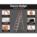 Giantz 6 Step Ladder Multi - Purpose Folding Aluminium Light Weight Non Slip Platform - RnR Galore