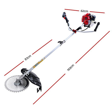 Giantz 62CC Pole Circular Saw Petrol Brush Cutter Whipper Snipper 7 - in - 1 - RnR Galore