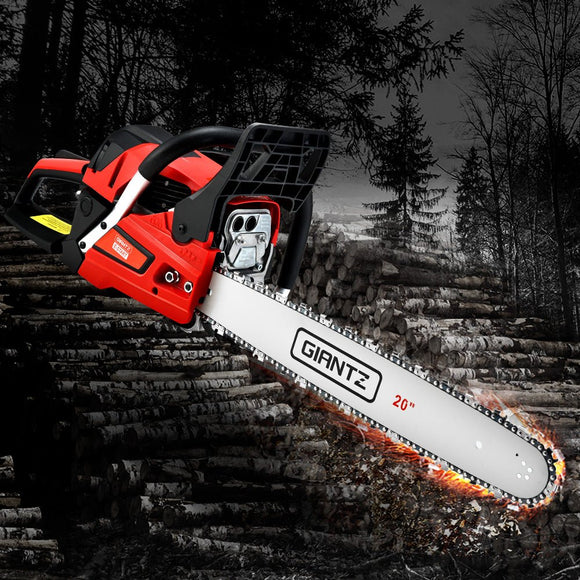 Giantz Chainsaw Petrol 52CC 20" Bar Commercial E - Start Pruning Chain Saw,Giantz Chainsaw Petrol 52CC 20" Bar Commercial E - Start Pruning Chain Saw 4.0HP - RnR Galore