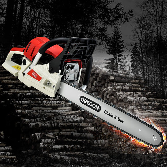 Giantz Chainsaw Petrol 52CC 20" Oregon Bar Commercial E - Start Pruning Chain Saw - RnR Galore