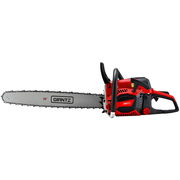 Giantz Chainsaw Petrol 58CC 22" Bar Commercial E - Start Pruning Chain Saw,Giantz Chainsaw Petrol 58CC 22" Bar Commercial E - Start Pruning Chain Saw 4.2HP - RnR Galore
