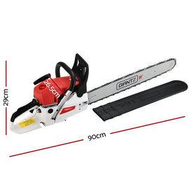 Giantz Chainsaw Petrol 62CC 20" Bar Commercial E - Start Pruning Chain Saw Spark Plug - RnR Galore