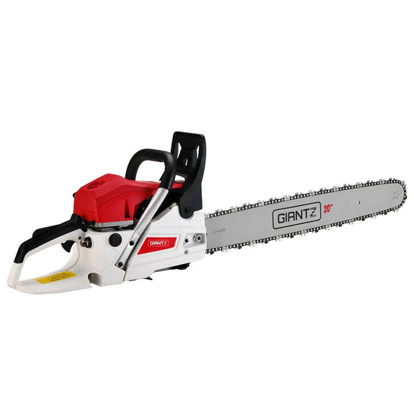 Giantz Chainsaw Petrol 62CC 20" Bar Commercial E - Start Pruning Chain Saw Spark Plug - RnR Galore