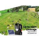 Giantz Fence Energiser 15KM Solar Powered 0.8J Electric - RnR Galore