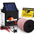 Giantz Fence Energiser 3KM Solar Powered Electric 500M Poly Rope - RnR Galore