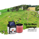 Giantz Fence Energiser 8KM Solar Powered Electric 2000M Poly Tape - RnR Galore