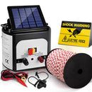 Giantz Fence Energiser 8KM Solar Powered Electric 500M Poly Rope - RnR Galore